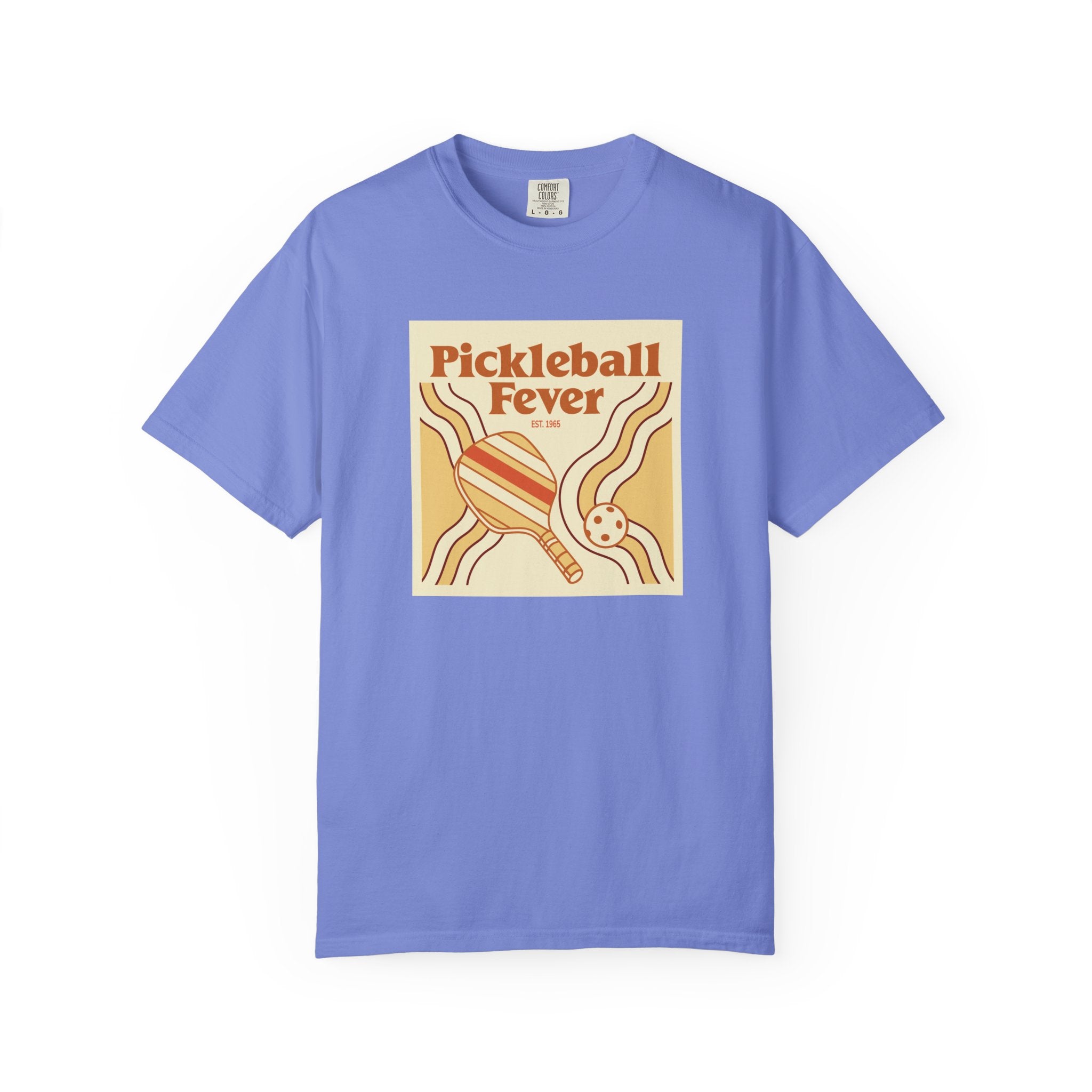 Pickleball Fever T-Shirt | Retro Unisex Tee for Players & Fans - Flo Blue / S