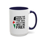 Palestinian Spirit Accent Coffee Mug - 15oz / Navy
