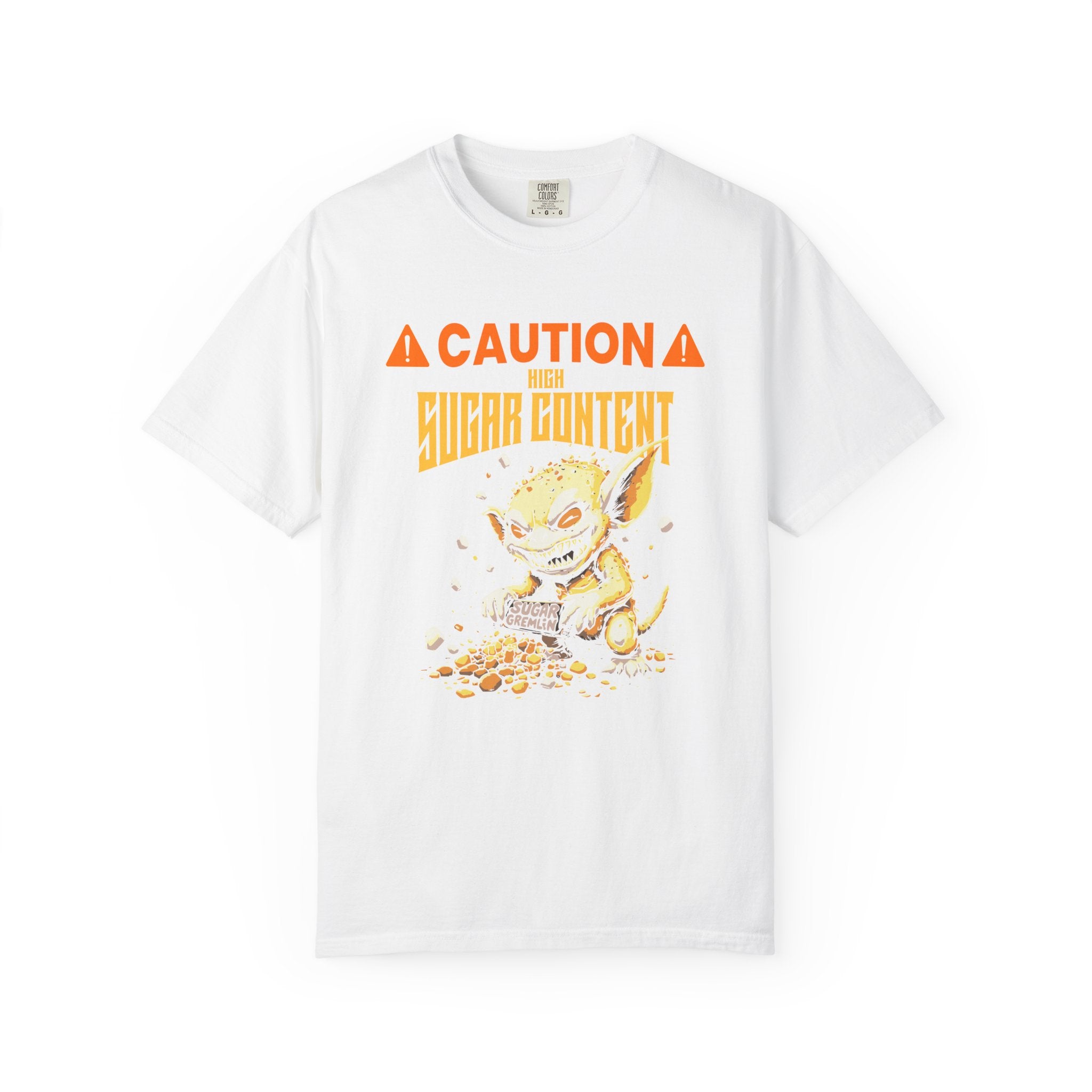 ⚠️Caution: High Sugar Content Halloween T-Shirt - White / S - T-Shirt