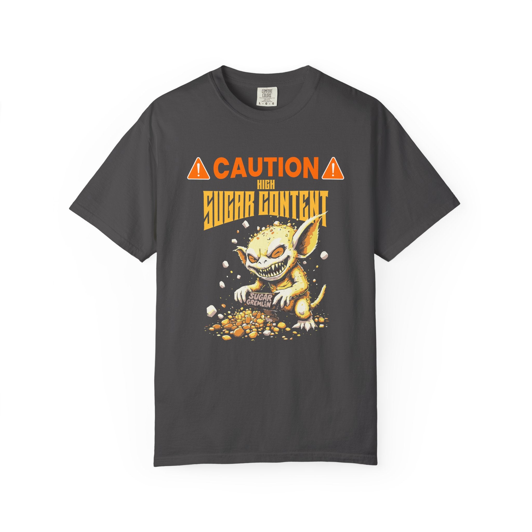 ⚠️Caution: High Sugar Content Halloween T-Shirt - Graphite / S - T-Shirt