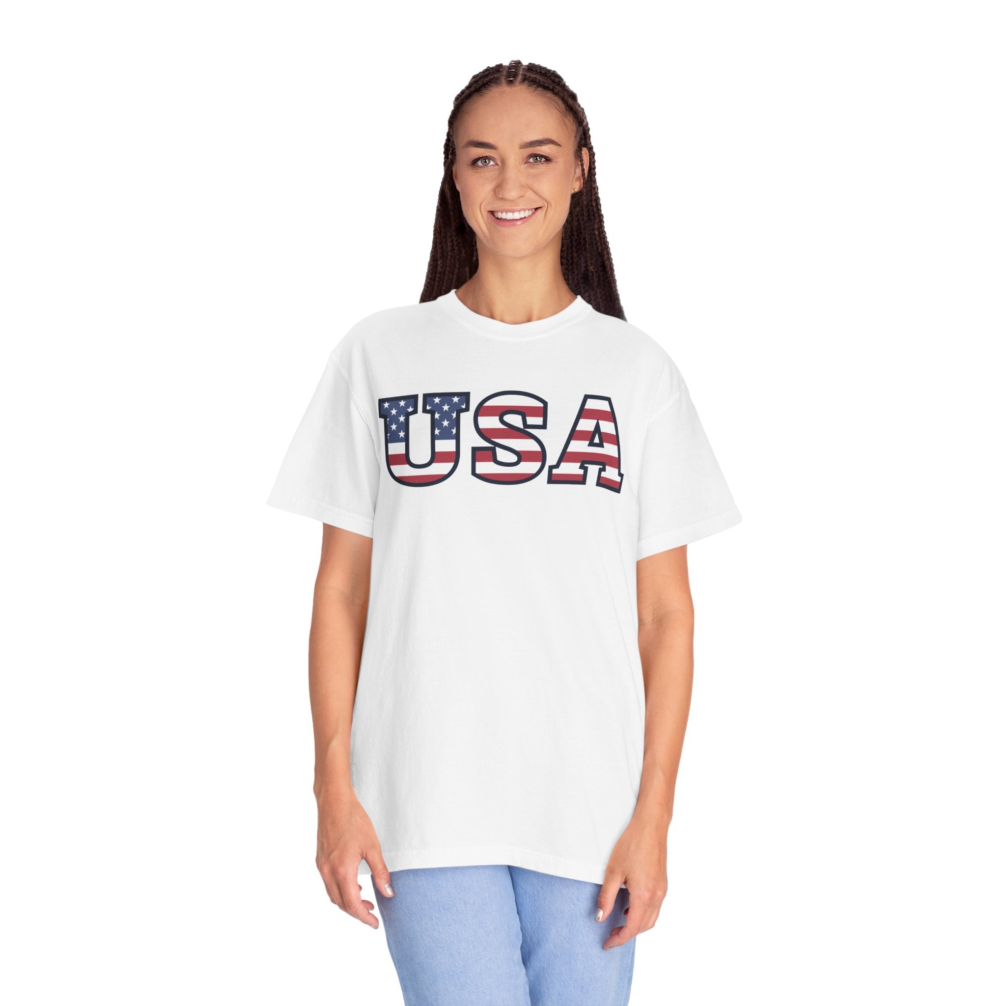 USA Typography Patriotic T-Shirt