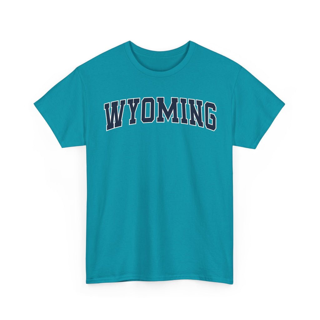 Wyoming Vintage Varsity T-shirt - Tropical Blue / S - T-Shirt