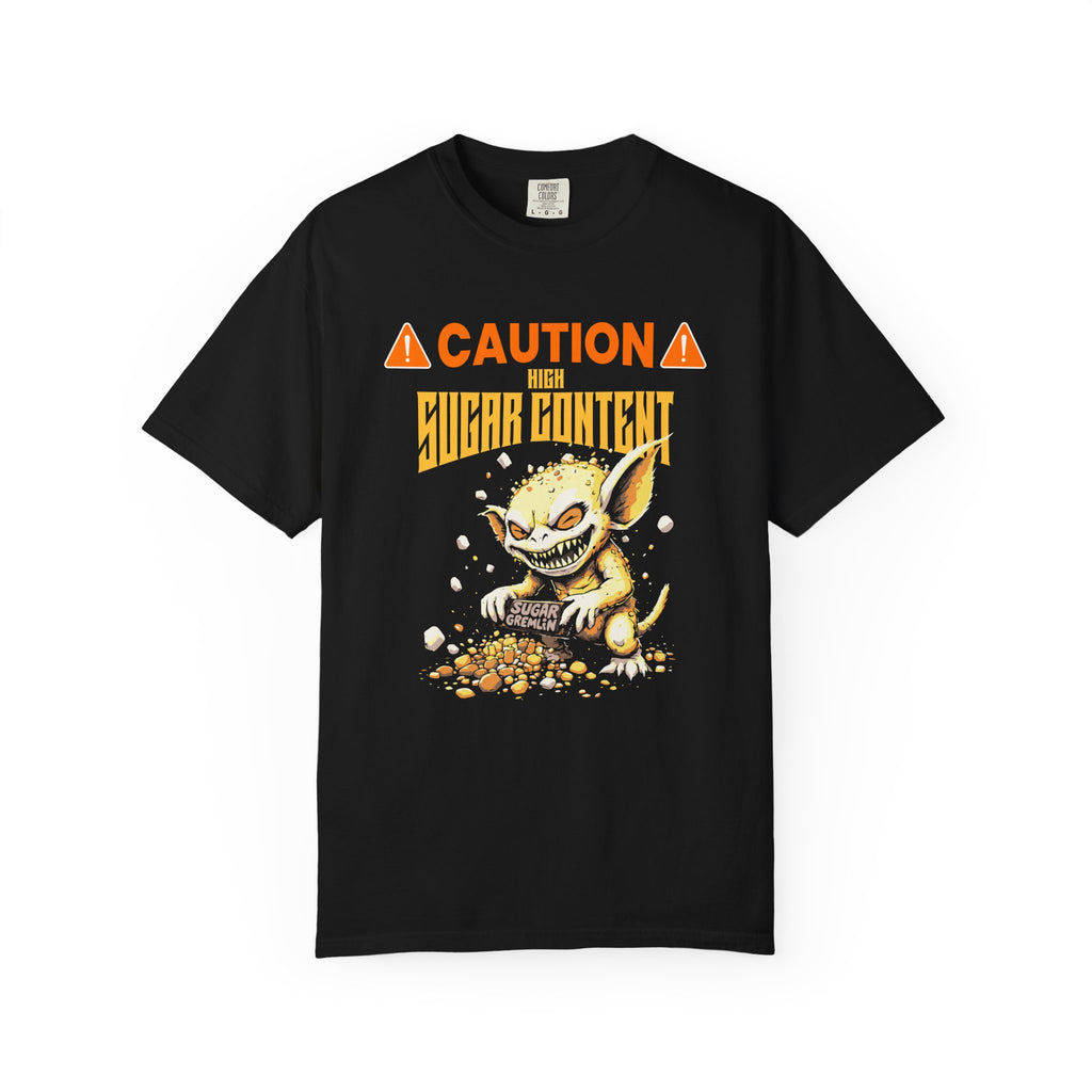 ⚠️Caution: High Sugar Content Halloween T-Shirt - Black / S - T-Shirt