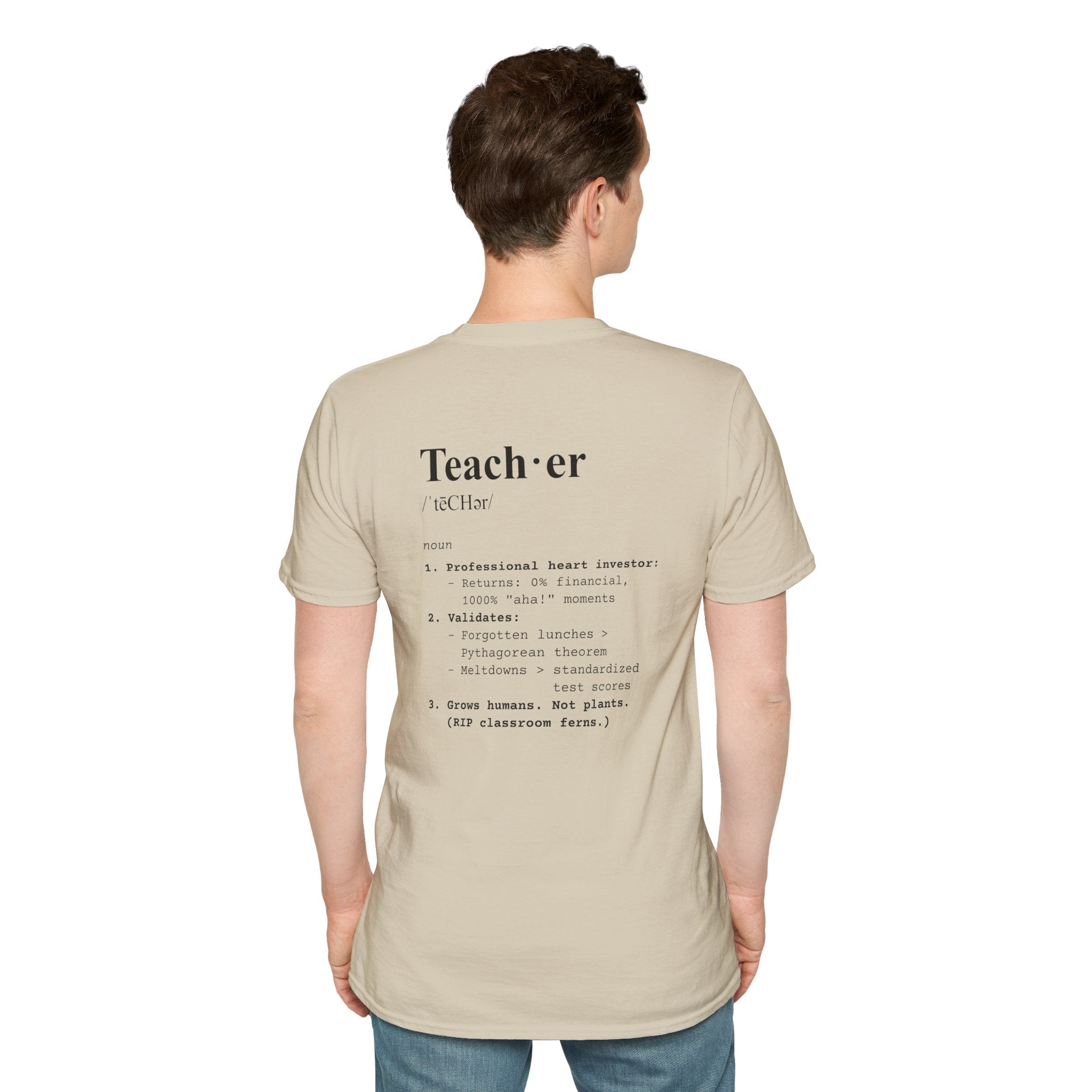 Teacher Definition T-Shirt (V4 - Back Print) - T-Shirt