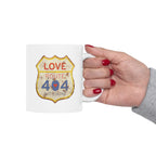 Vintage ’Love Route 404 Not Found’ Ceramic Mug 11oz & 15oz
