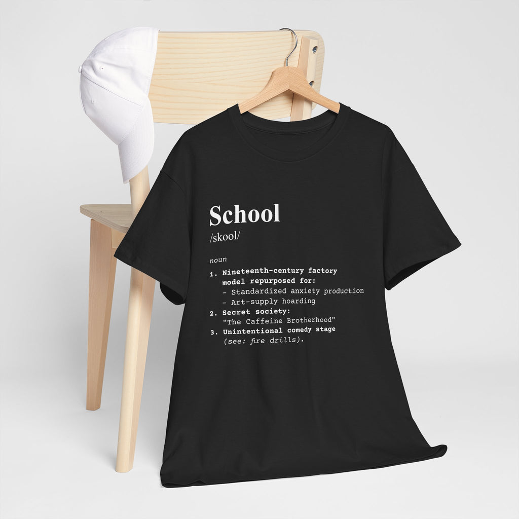 School Definition Unisex Tee Perfect for Students Teachers Casual Wear Back to School Birthday Gifts Graduation