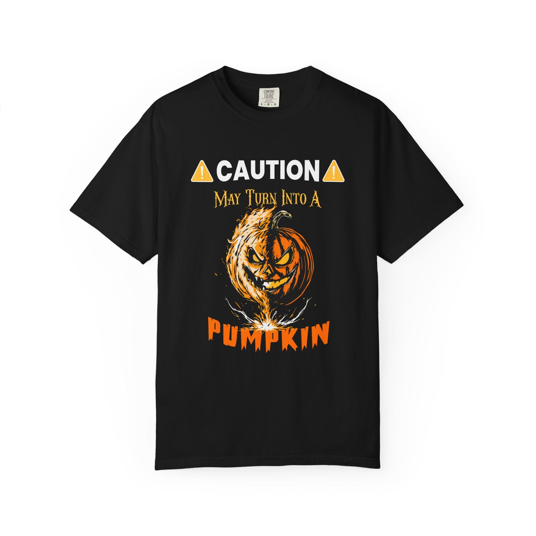 ⚠️ Caution: May Turn Into a Pumpkin T-Shirt - Black / S - T-Shirt