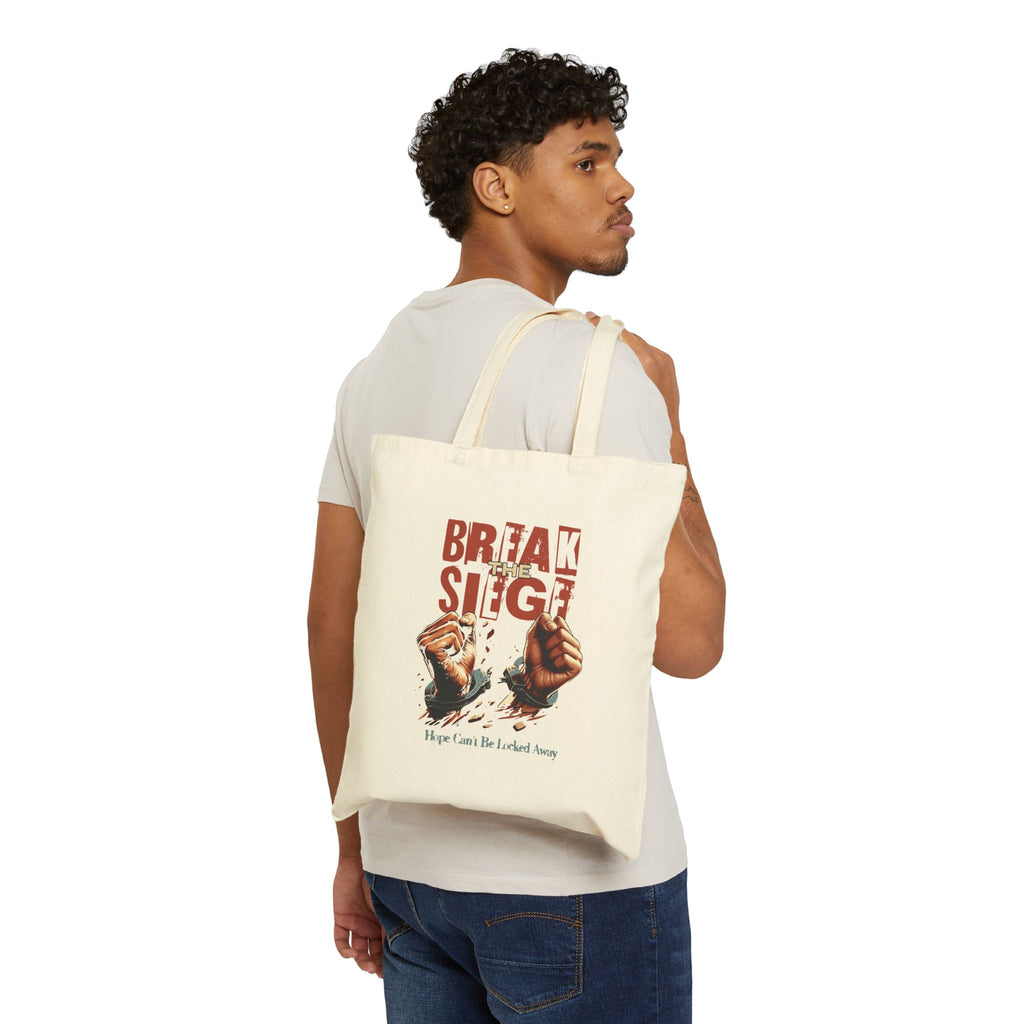 Break Siege Cotton Canvas Tote Bag - Bags