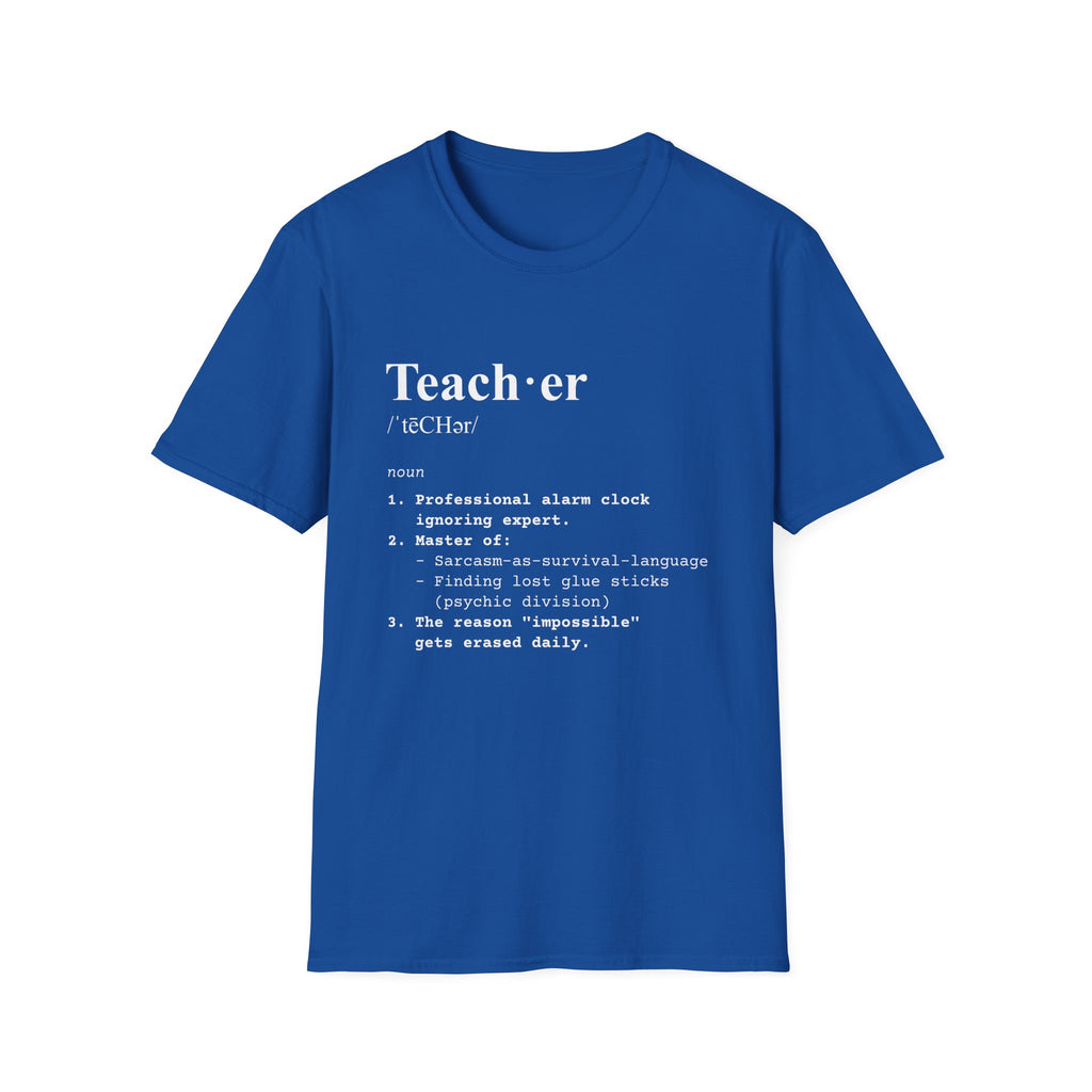 Teacher Definition T-Shirt (V3) - Royal / S - T-Shirt