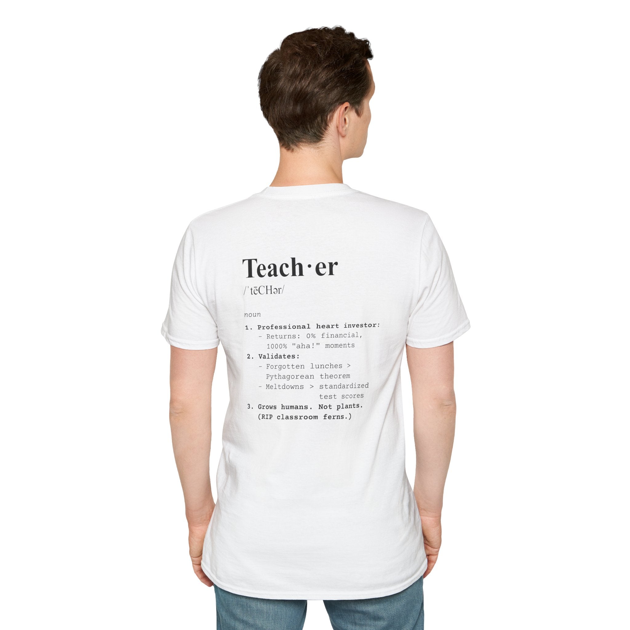 Teacher Definition T-Shirt (V4 - Back Print) - T-Shirt