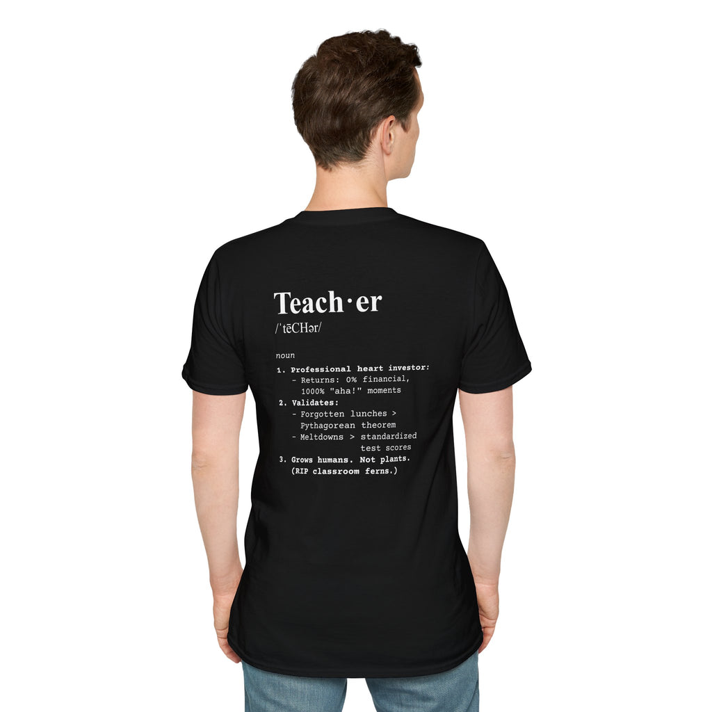 Teacher Definition T-Shirt (V4 - Back Print) - T-Shirt