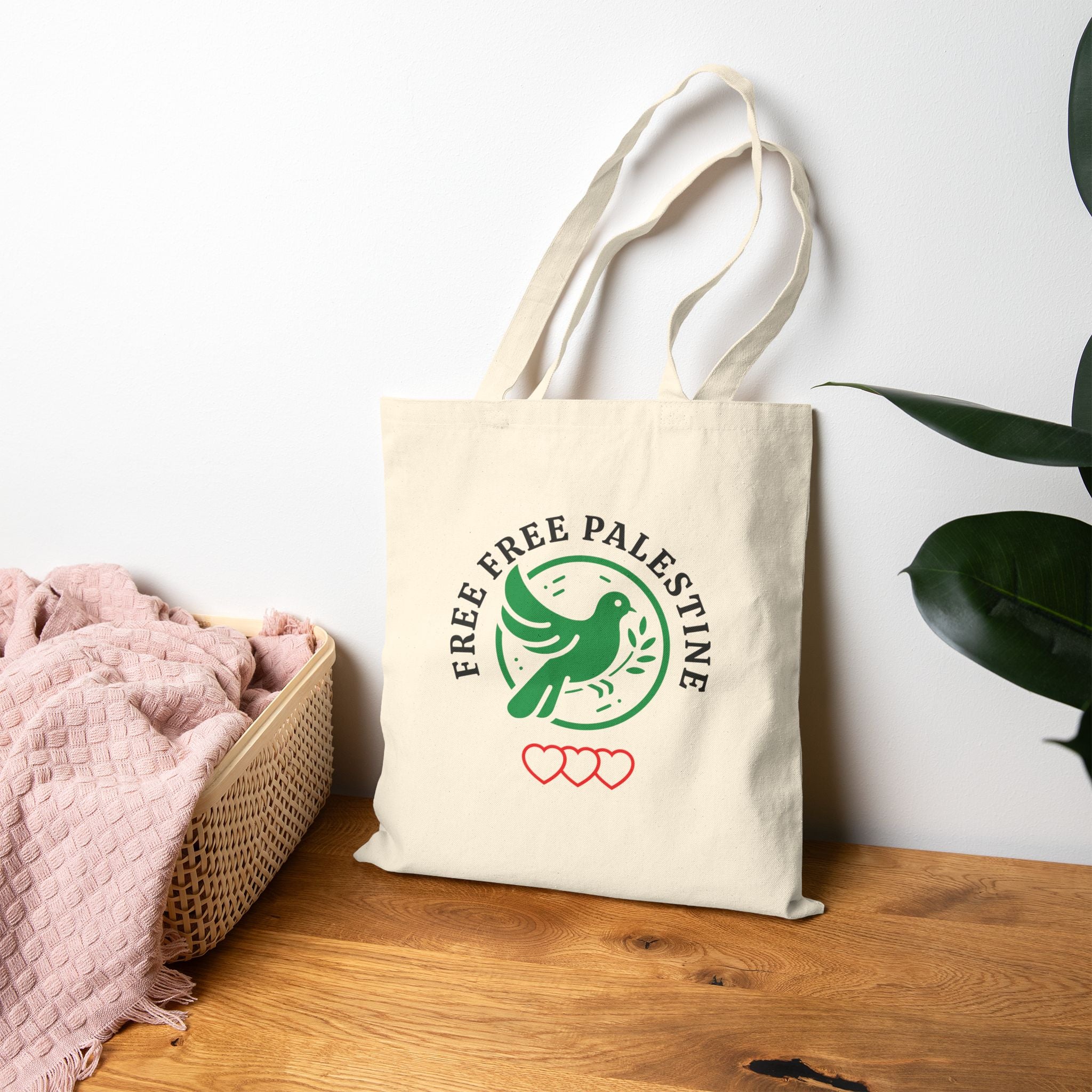 Free Palestine Cotton Canvas Tote Bag - Bags