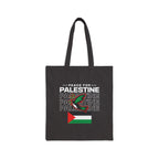 Peace for Palestine Cotton Canvas Tote Bag - Black / 15’’ x 16’’ - Bags