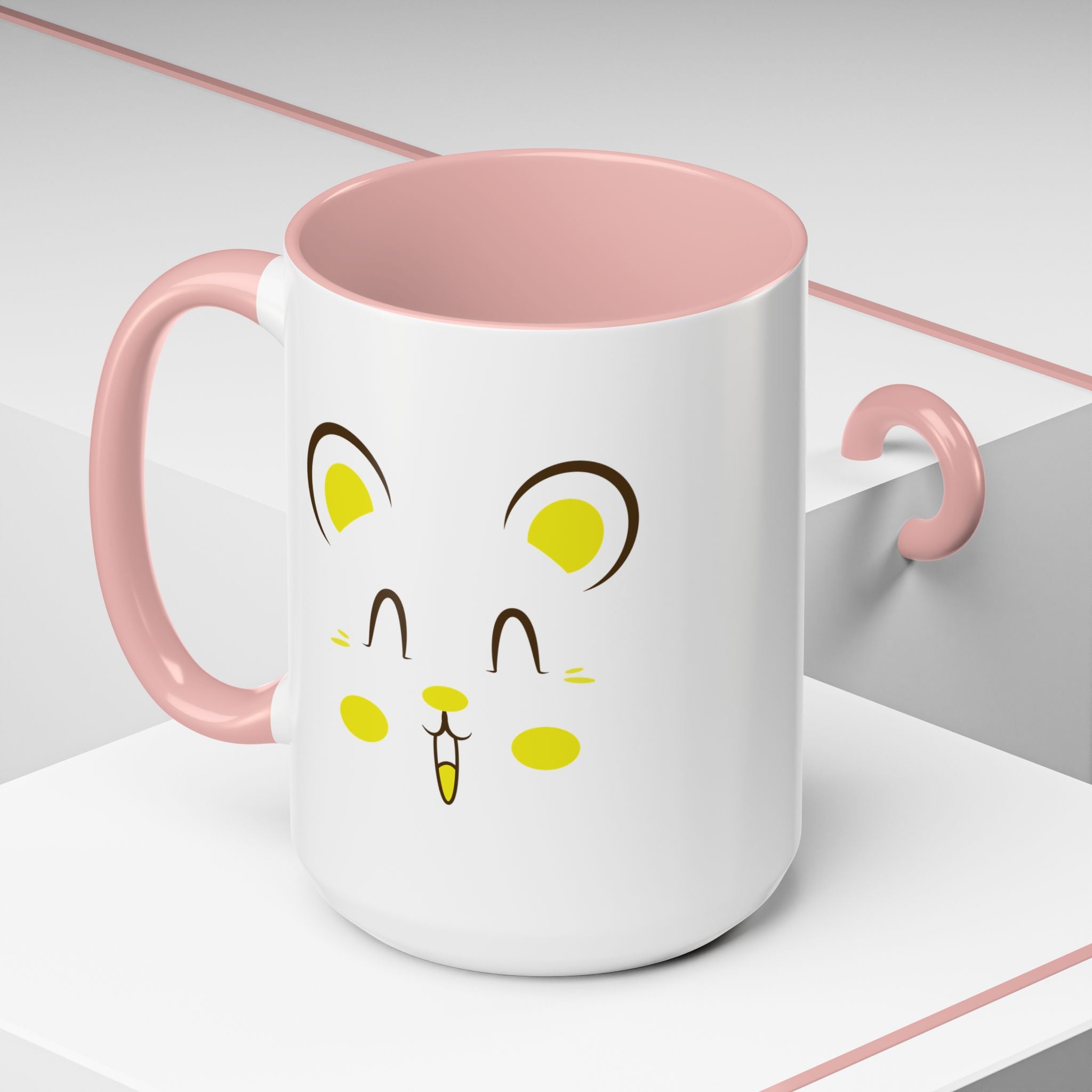Cute Hamster Face Accent Coffee Mug