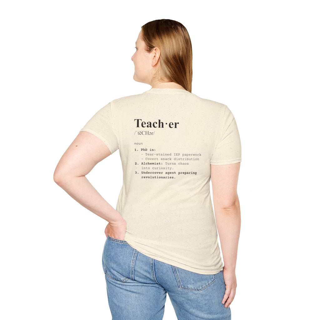 Teacher Definition T-Shirt (V5 - Back Print) - T-Shirt