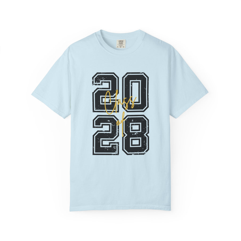 Graduation Unisex T-Shirt 2028 Customizable College Tee High School Graduation Gift Trendy Casual Wear - Chambray / S
