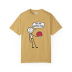Brainy Humor Graphic Tee | Funny Nerdy Gift Idea - Mustard / S - T-Shirt