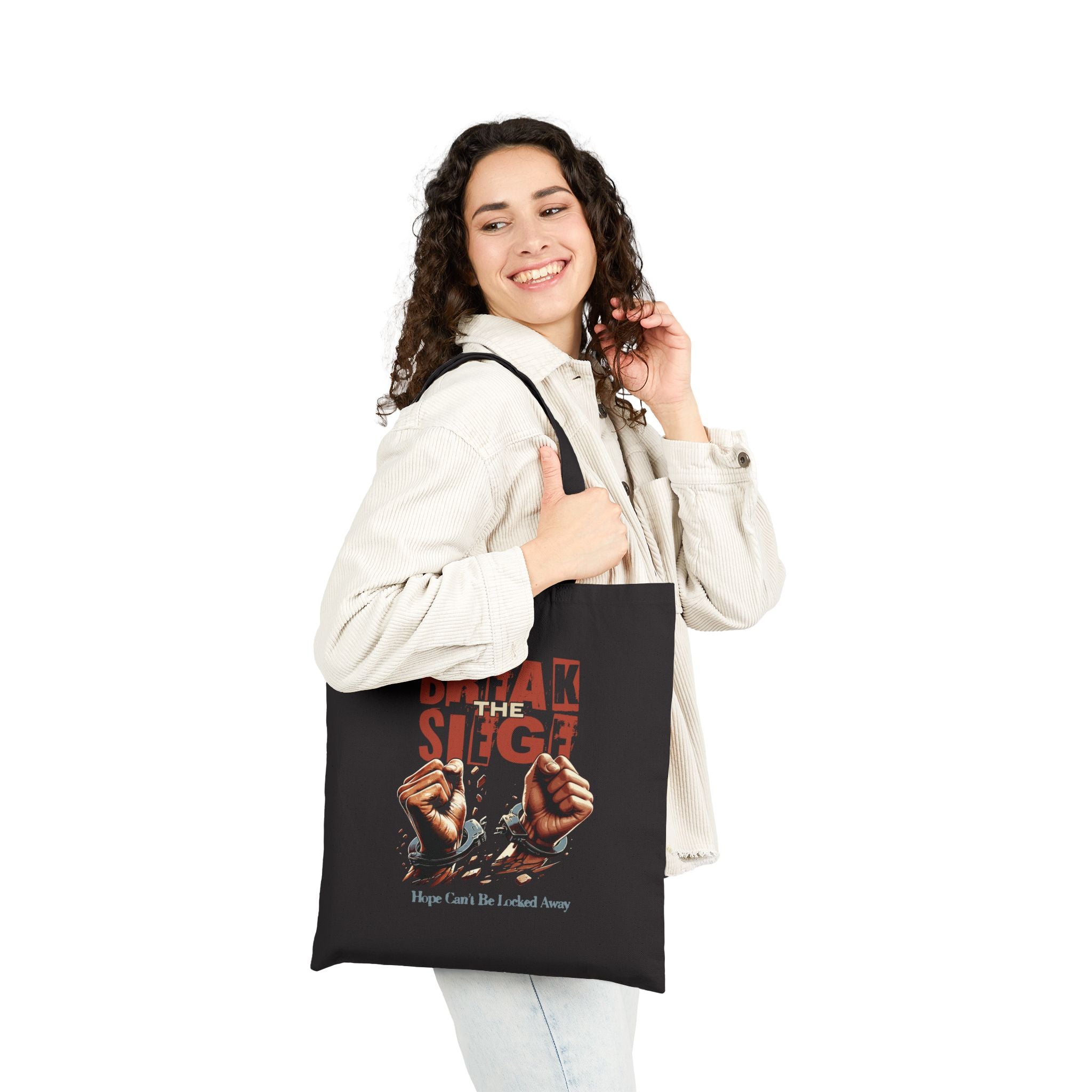 Break Siege Cotton Canvas Tote Bag - Bags