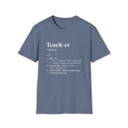 Teacher Definition T-Shirt (V5) - Heather Indigo / S - T-Shirt