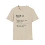 Teacher Definition T-Shirt (V3) - Sand / S - T-Shirt