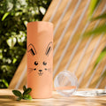 Cute Bunny Skinny Tumbler 20oz with Straw - Matte / Blush / 20oz - Mug