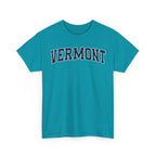 Vermont Vintage Varsity Unisex T-shirt - Tropical Blue / S - T-Shirt