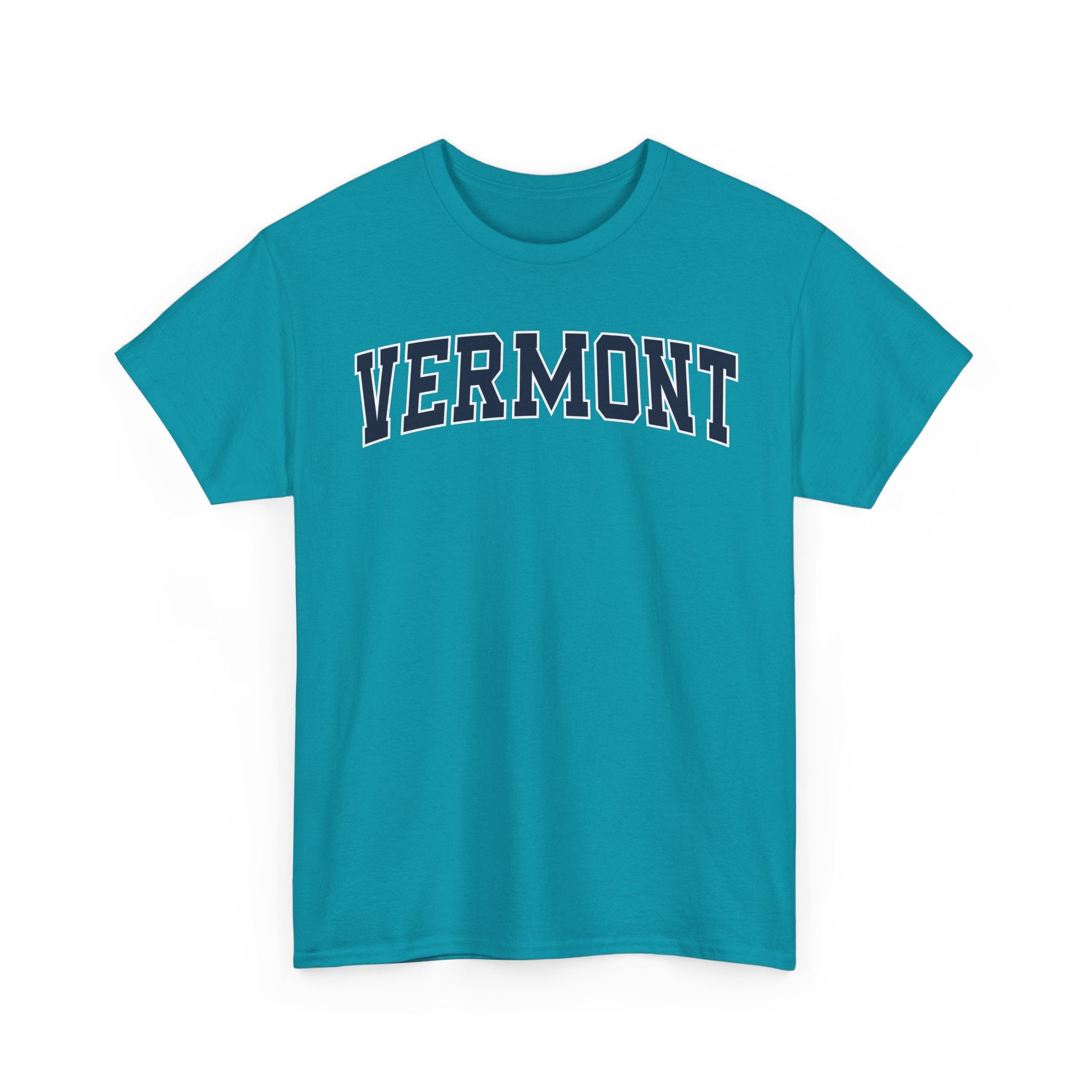 Vermont Vintage Varsity Unisex T-shirt - Tropical Blue / S - T-Shirt