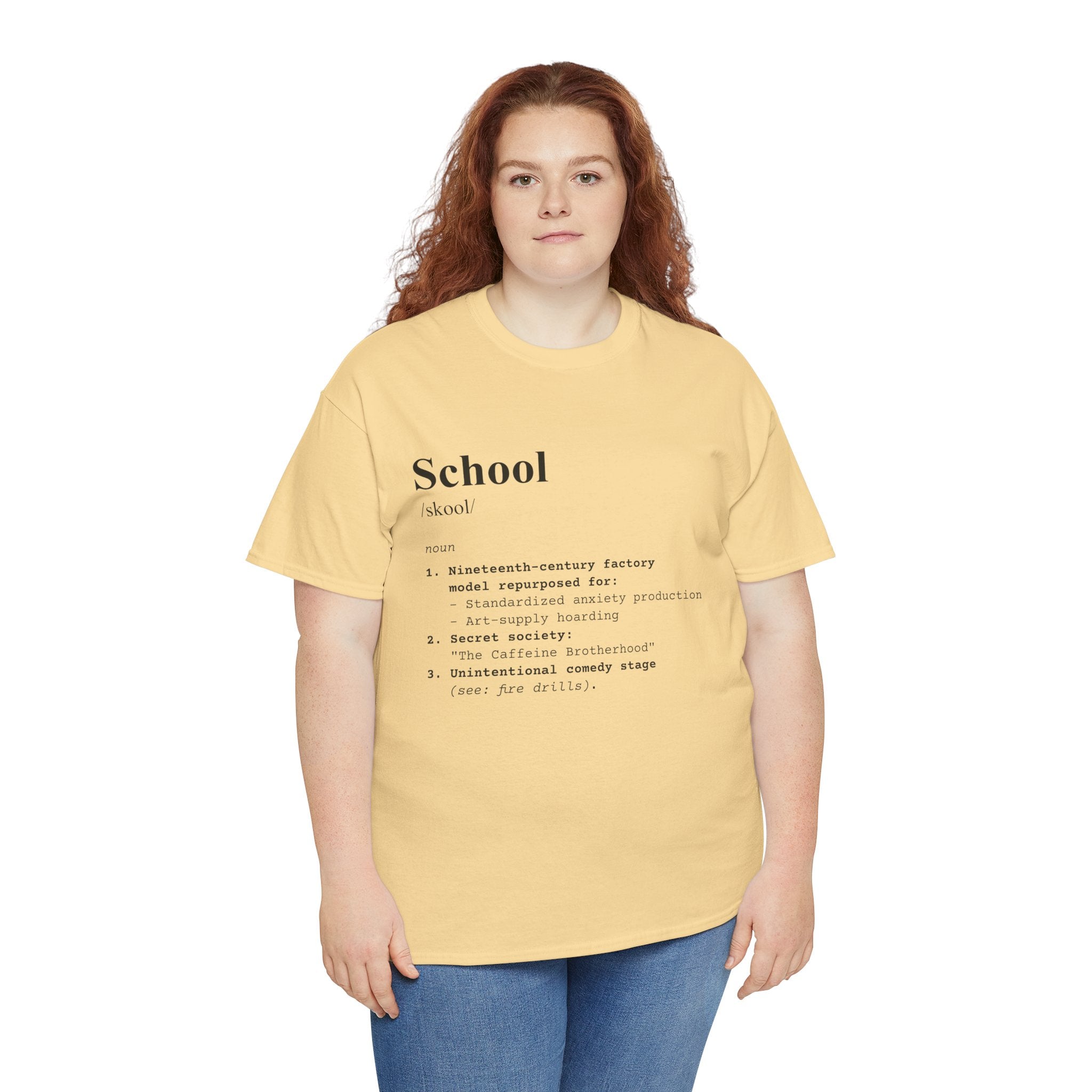 School Definition Unisex Tee Perfect for Students Teachers Casual Wear Back to School Birthday Gifts Graduation