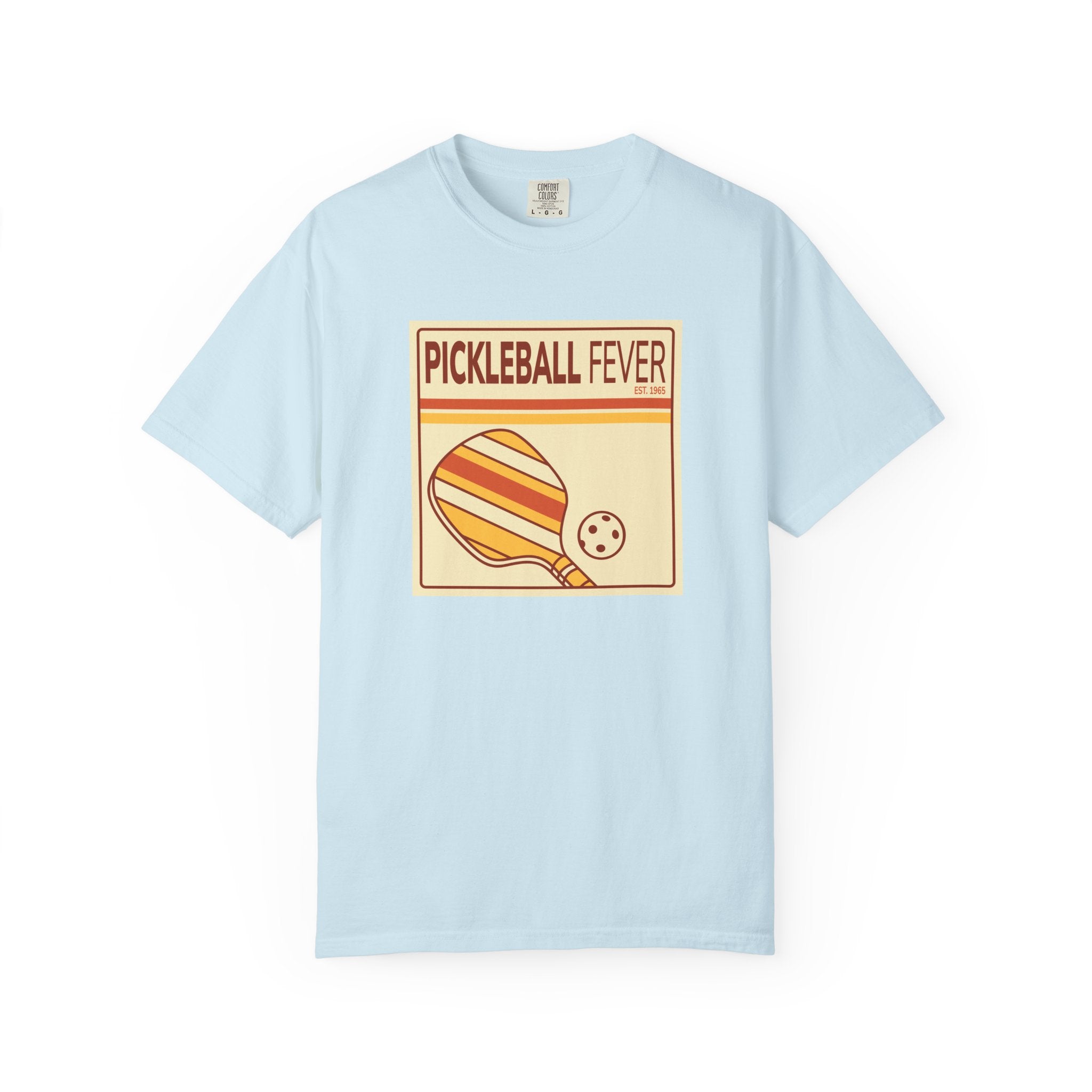 Pickleball Fever T-Shirt - Retro Graphic Unisex Tee for Players & Fans - Chambray / S