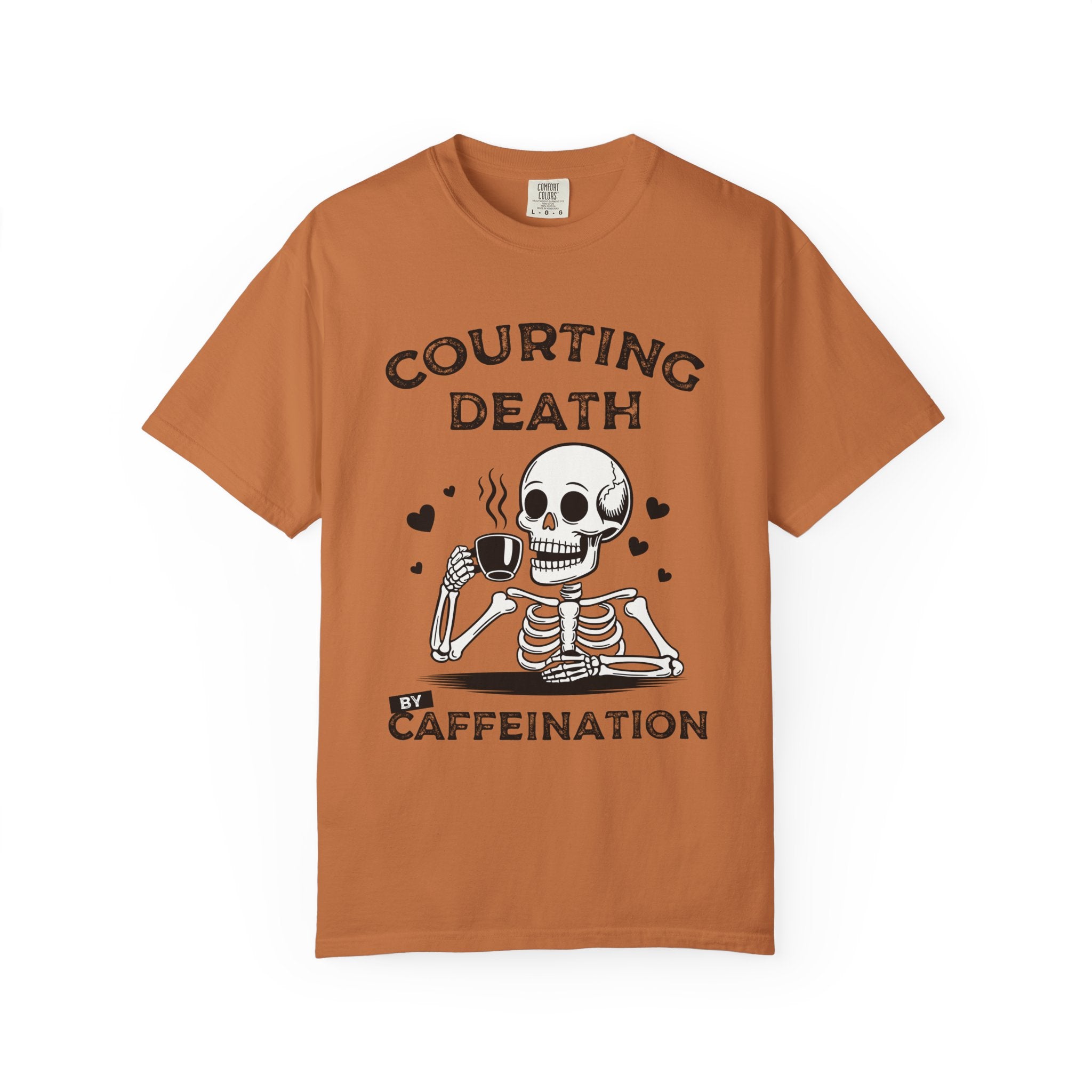 Coffee Skeleton Shirt | Humorous Caffeine Addict Tee - Yam / S - T-Shirt