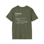 School Definition T-Shirt (V2 - Back Print) - Military Green / S - T-Shirt