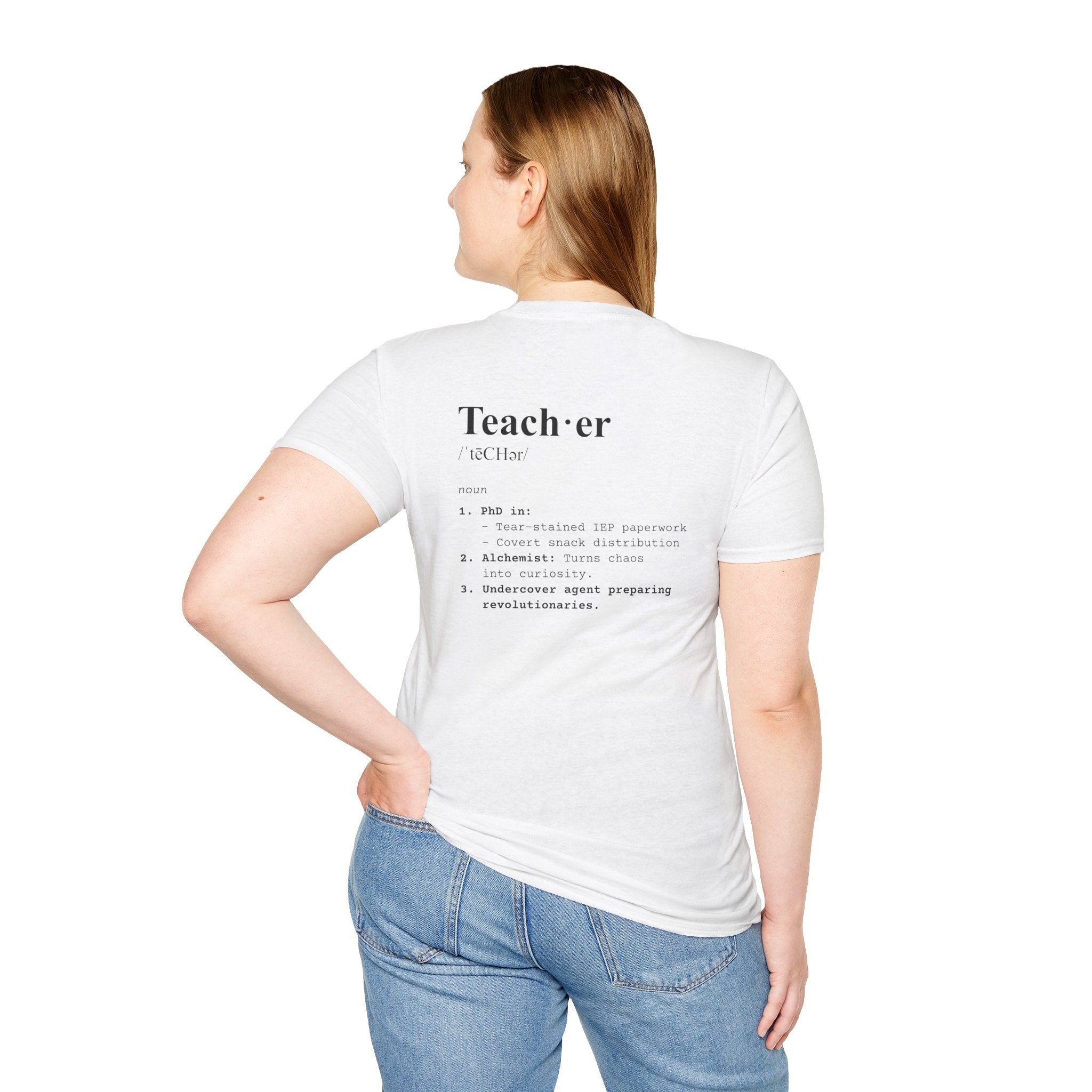 Teacher Definition T-Shirt (V5 - Back Print) - T-Shirt