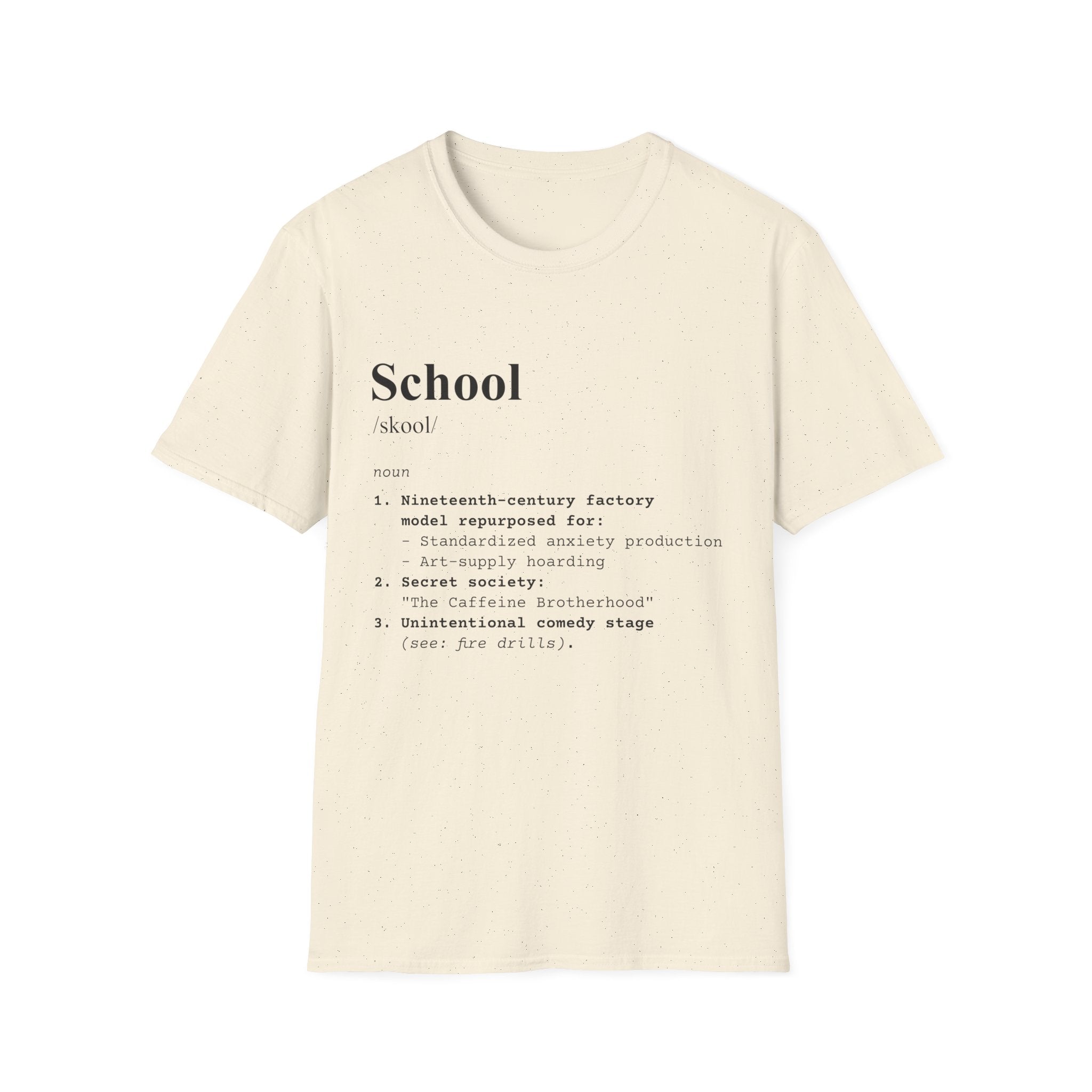 School Definition T-Shirt (V3) - Natural / S - T-Shirt