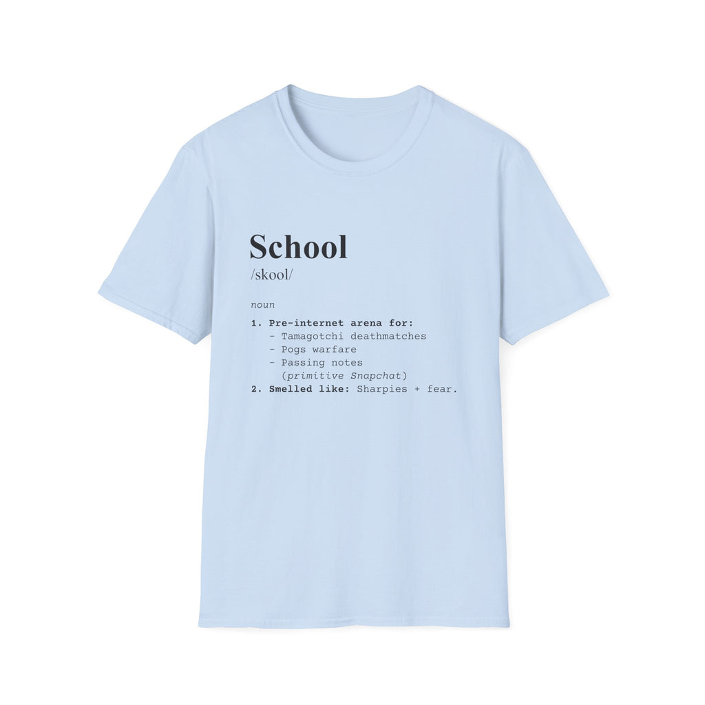 School Definition T-Shirt (V4) - Light Blue / S - T-Shirt