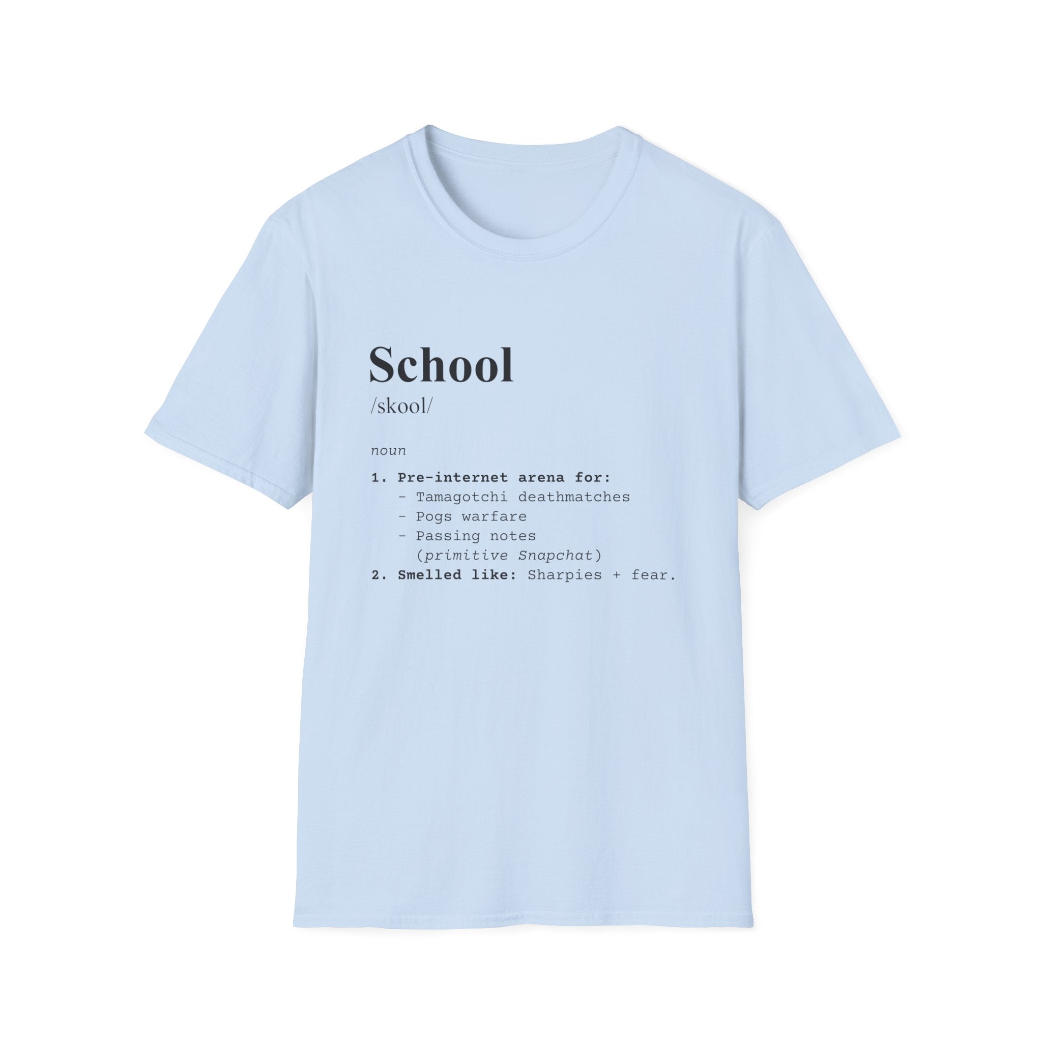 School Definition T-Shirt (V4) - Light Blue / S - T-Shirt