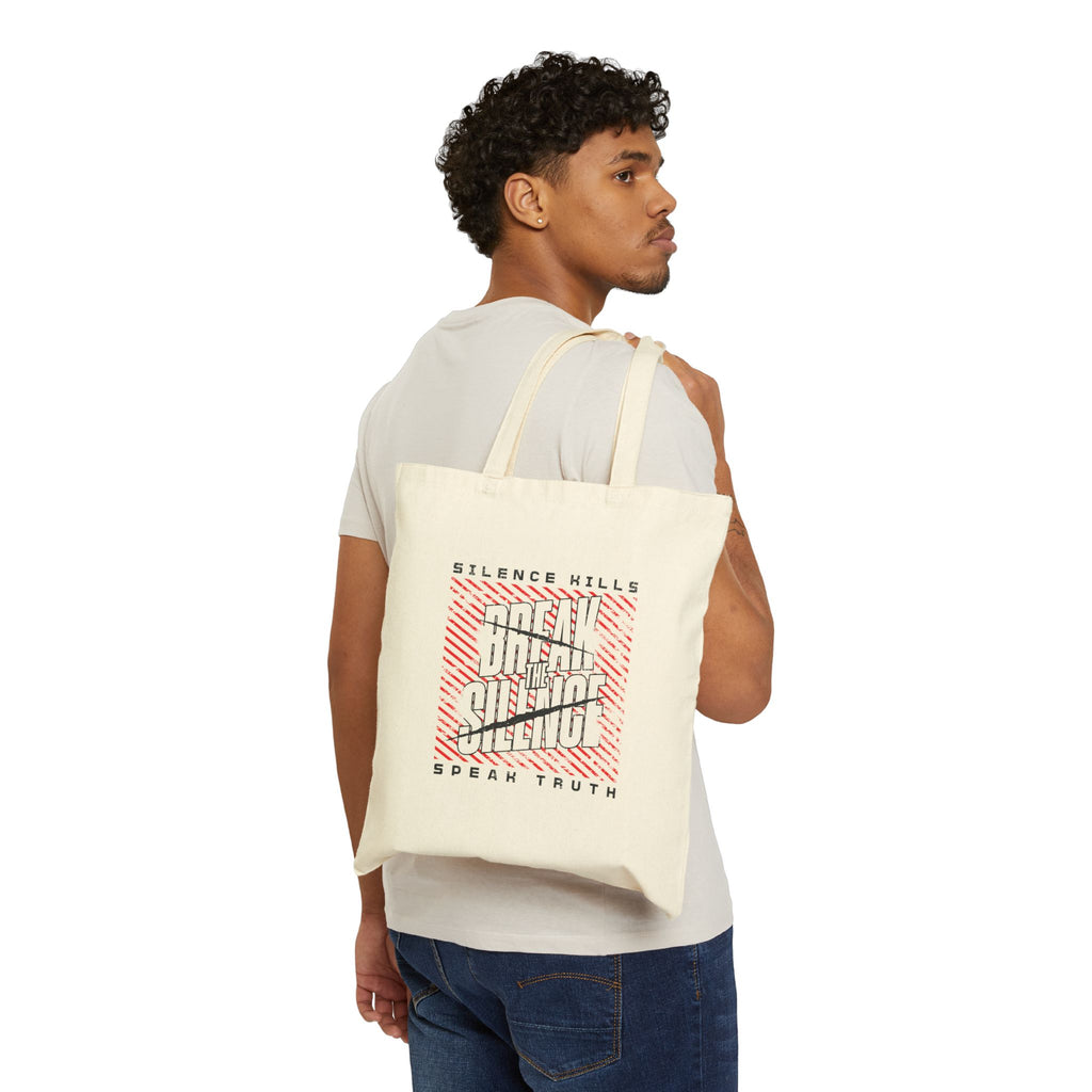 Break the Silence Cotton Canvas Tote Bag - Bags