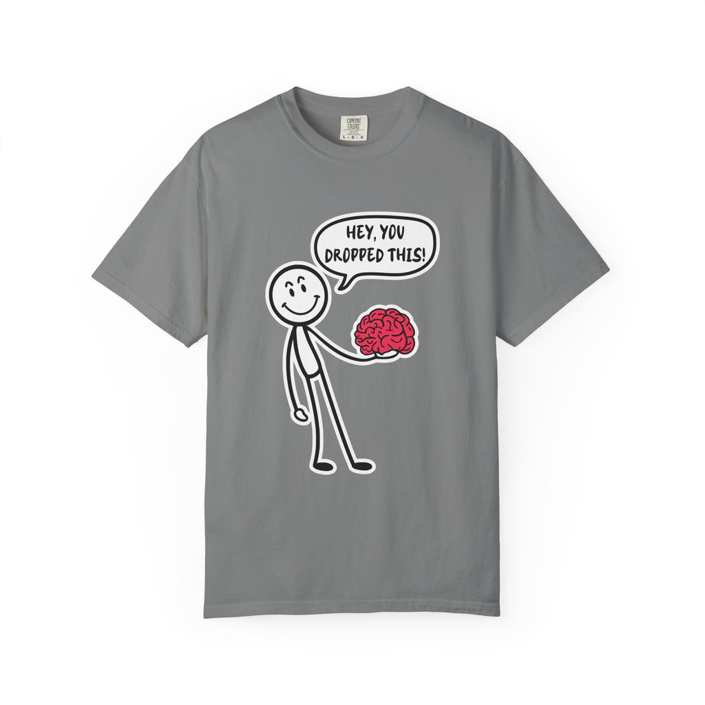 Brainy Humor Graphic Tee | Funny Nerdy Gift Idea - Grey / S - T-Shirt