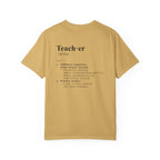 Teacher Definition T-Shirt (V1 - Back Print) - Mustard / S - T-Shirt