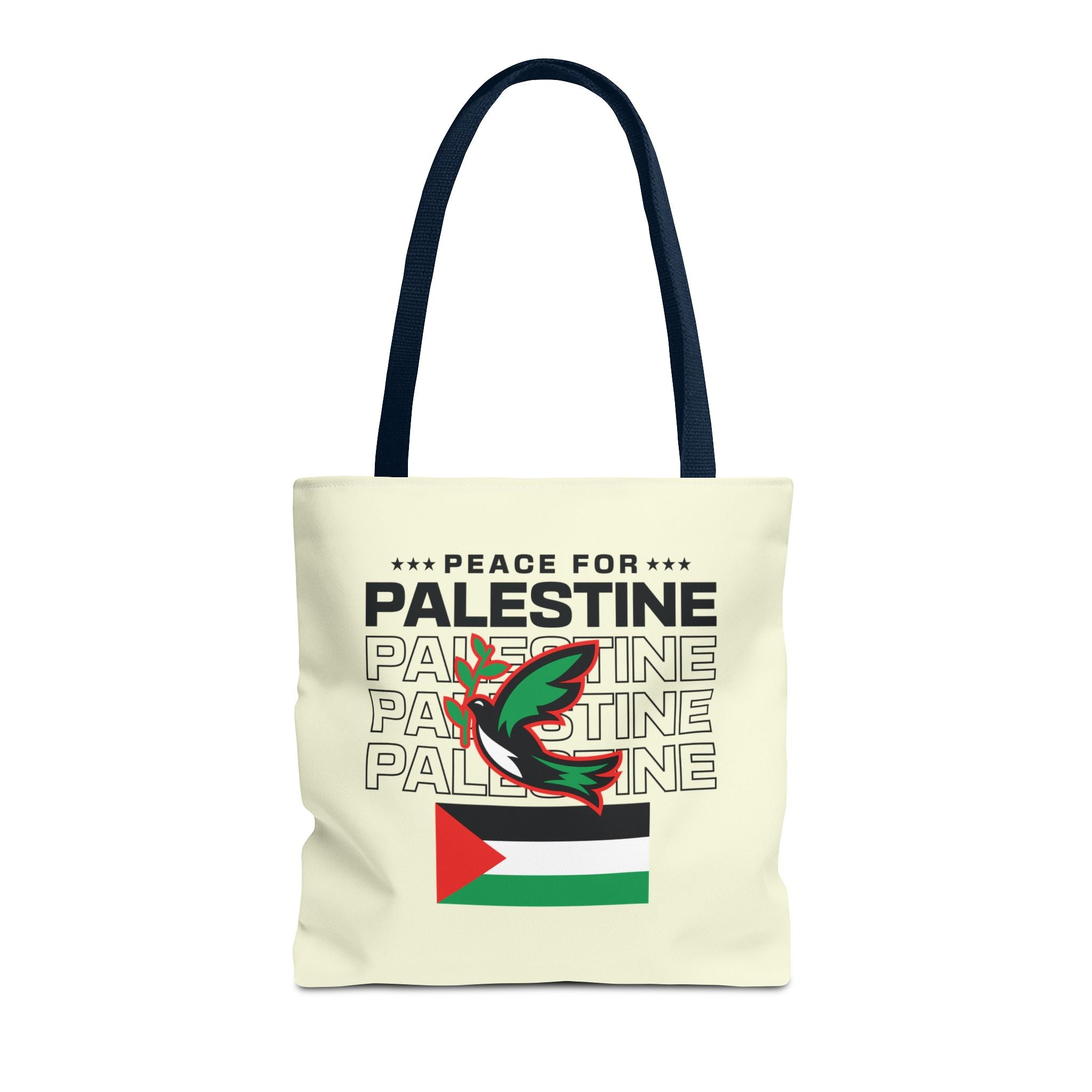 Peace for Palestine Tote Bag - 16’’ × / Navy - Bags