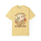 Cat Cowboy Yoga T-Shirt | Wild West Adventure Graphic Tee - Butter / S