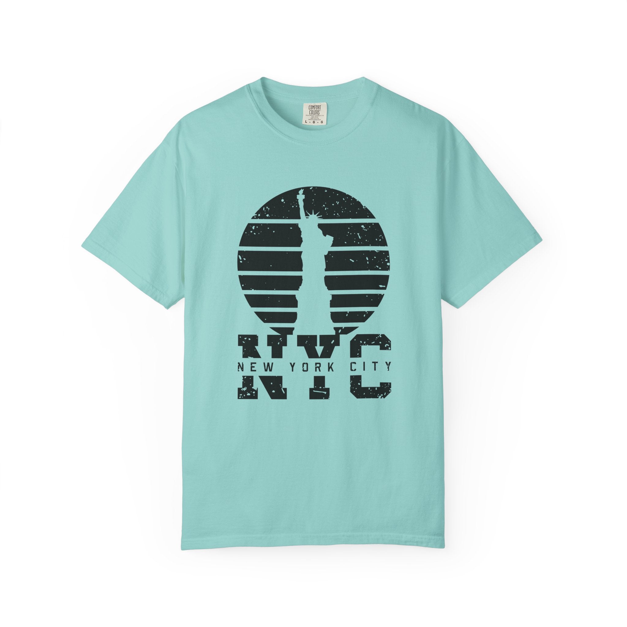 NYC Sunset Graphic T-Shirt - Chalky Mint / S