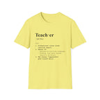 Teacher Definition T-Shirt (V3) - Cornsilk / S - T-Shirt