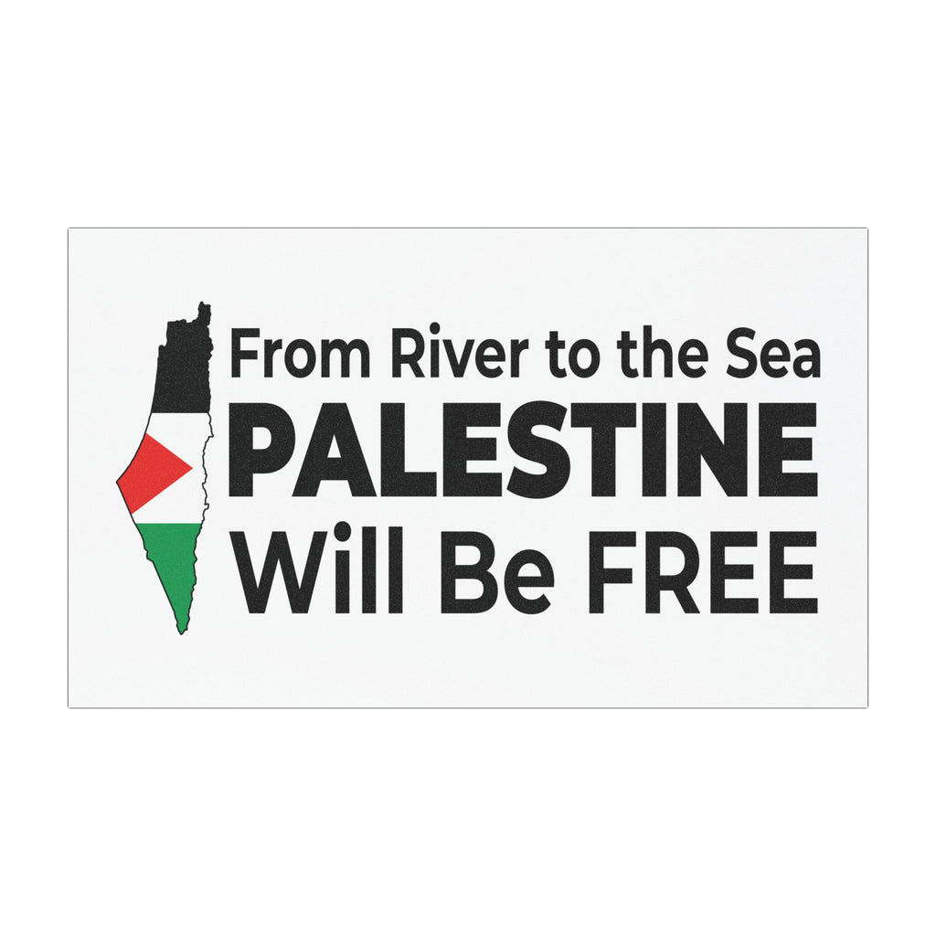 Palestine Freedom Car Magnet - 7.5’’ × 4.5’’ / Rectangle / 1 pc - Home Decor