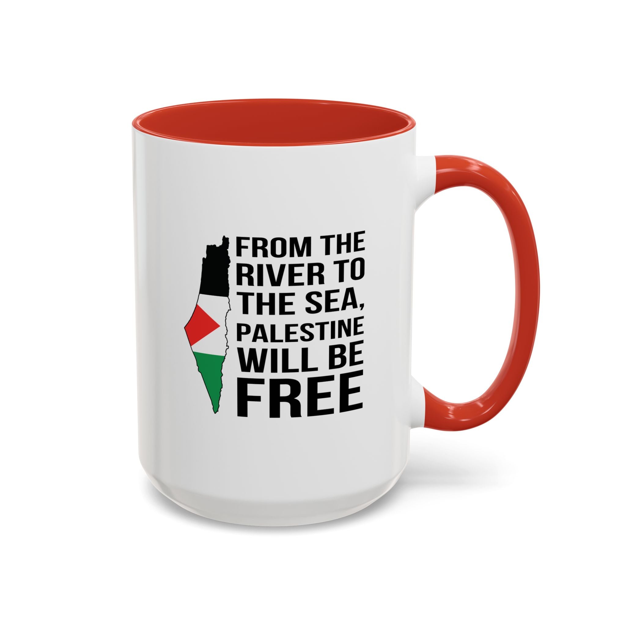 Palestinian Spirit Accent Coffee Mug - 15oz / Red