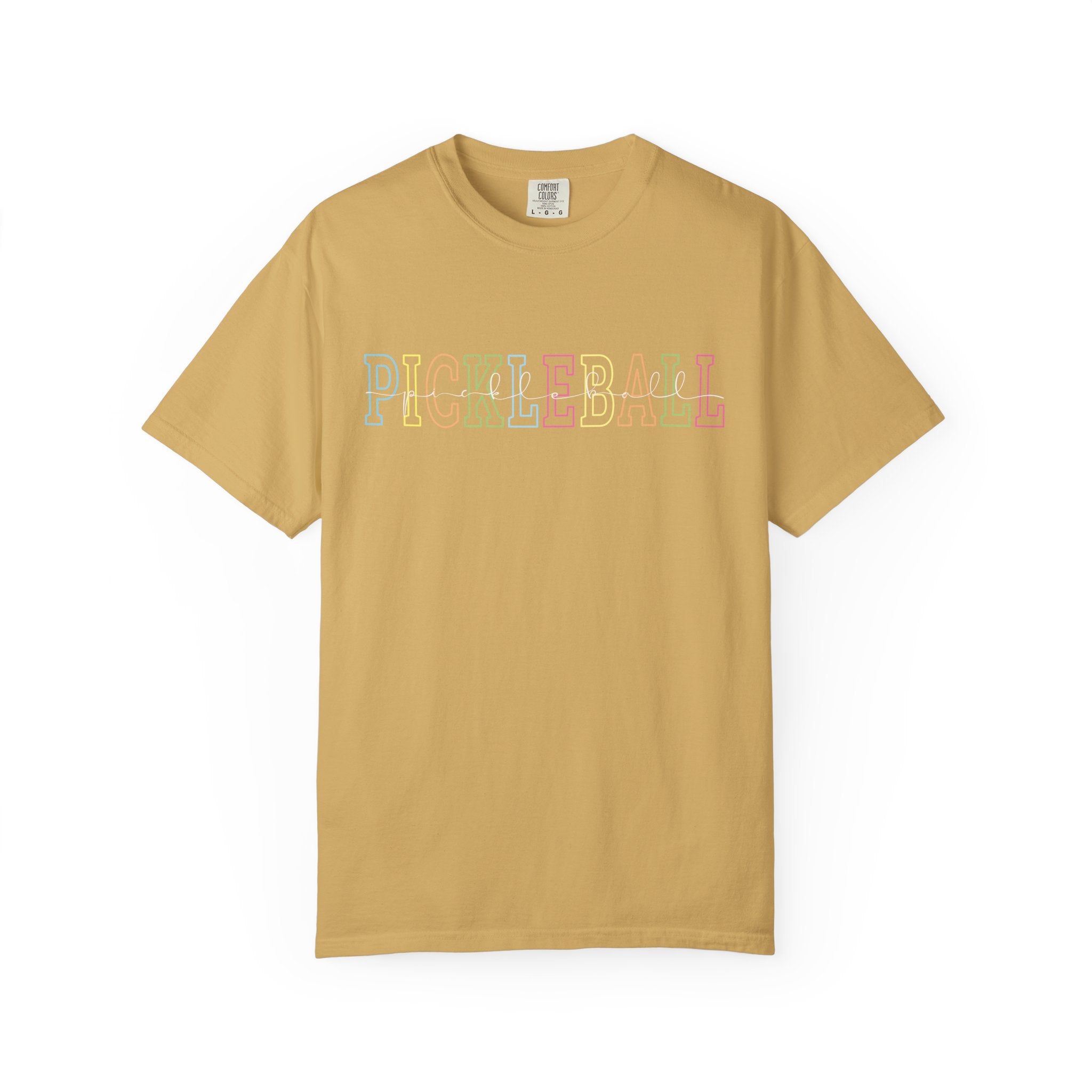 Pickleball Typography T-Shirt | Casual Athletic Tee for Players - Mustard / S