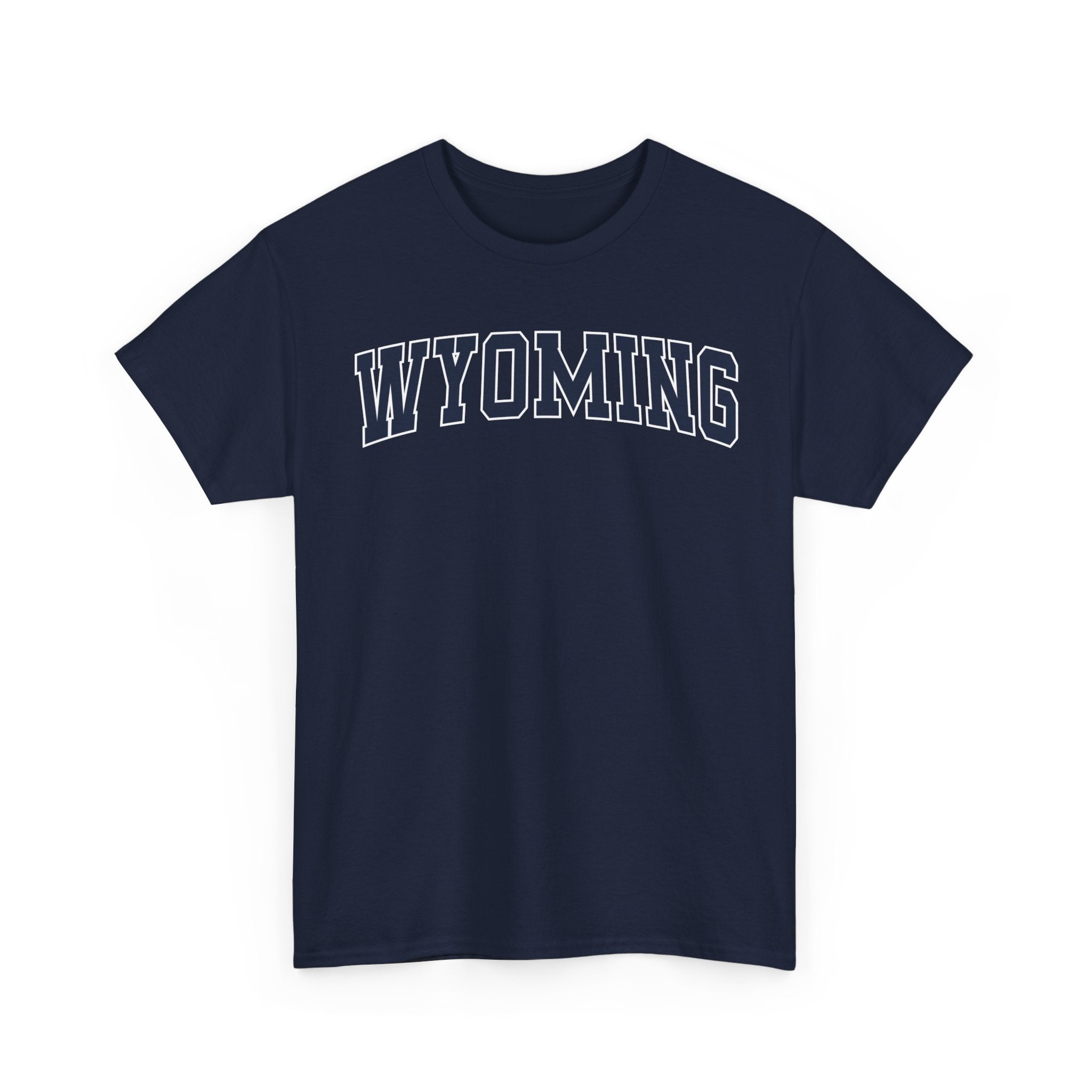 Wyoming Vintage Varsity T-shirt - Navy / S - T-Shirt