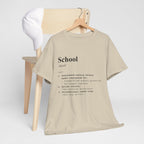 School Definition Unisex Tee Perfect for Students Teachers Casual Wear Back to School Birthday Gifts Graduation