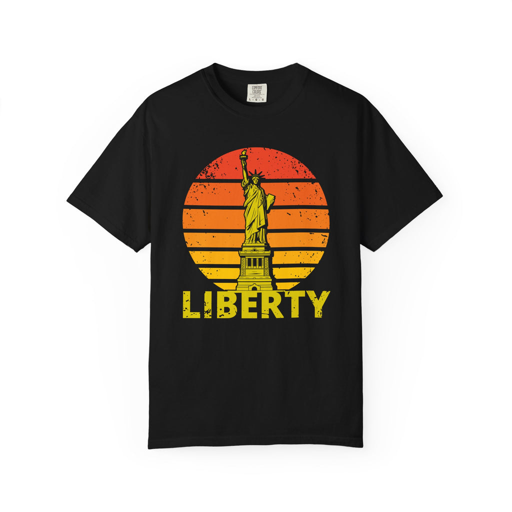 Liberty Statue Vintage T-Shirt - Black / S