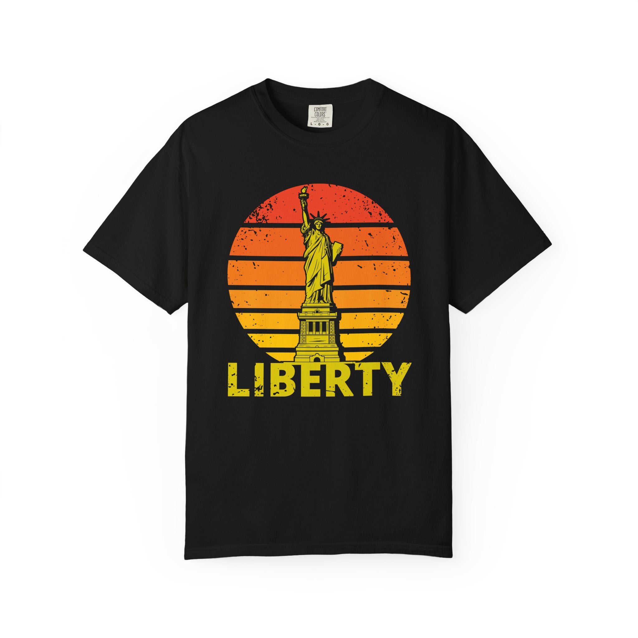 Liberty Statue Vintage T-Shirt - Black / S