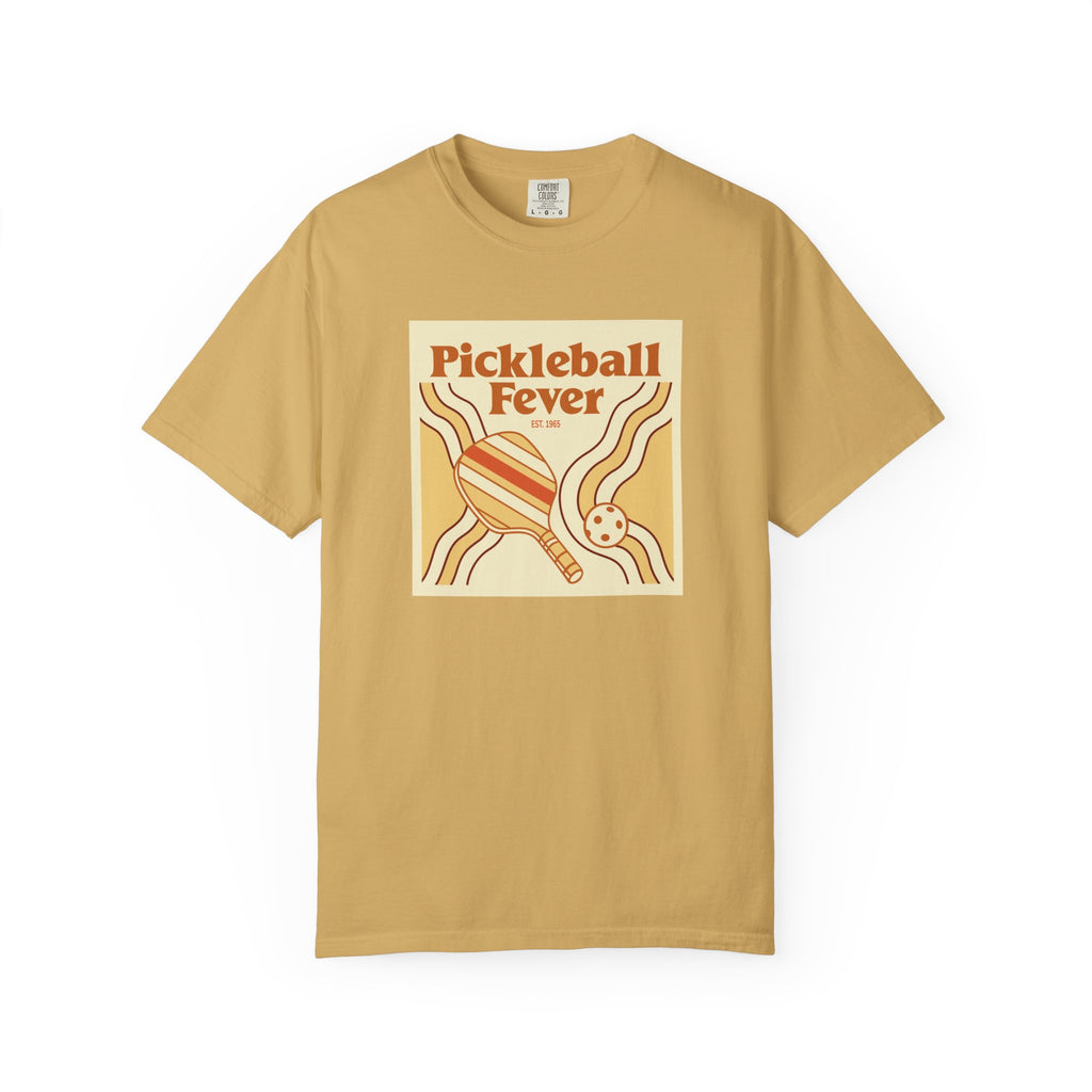Pickleball Fever T-Shirt | Retro Unisex Tee for Players & Fans - Mustard / S